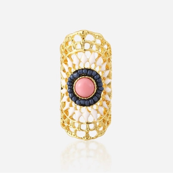 Victoria Emerson Gracie Gold Medallion Ring NWT. - Picture 2 of 6